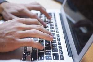 employee on computer