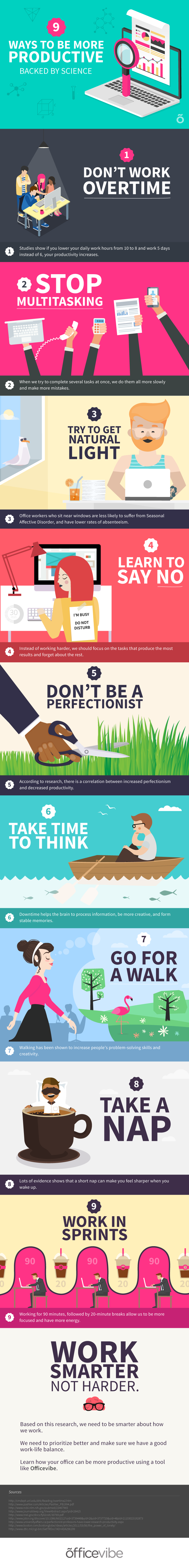 9 Ways To Be More Productive (Infographic)