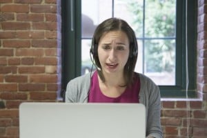 female employee using poor email communication skills 