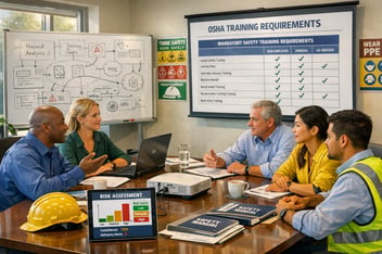 office doing a risk assessment