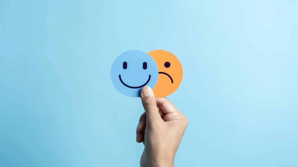 a happy face and a sad face for mental health