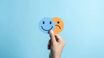 a happy face and a sad face for mental health