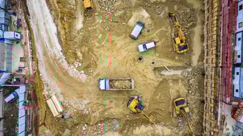 vehicles on a construction site