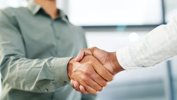 new employees shaking hands