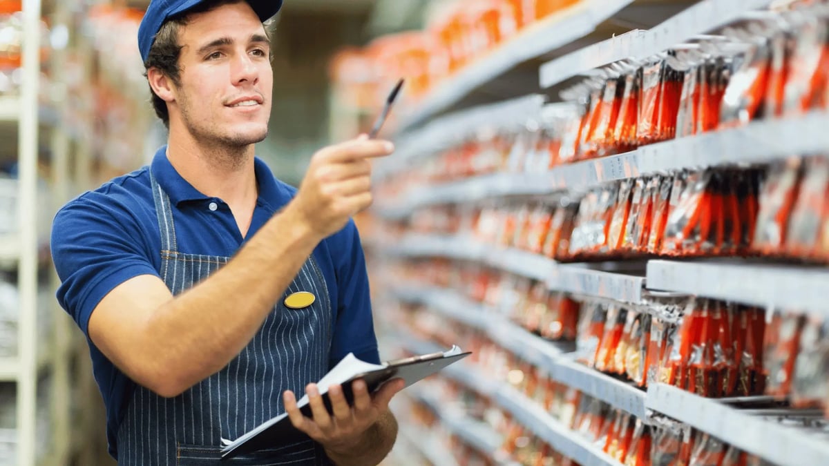 worker working in a retail environment
