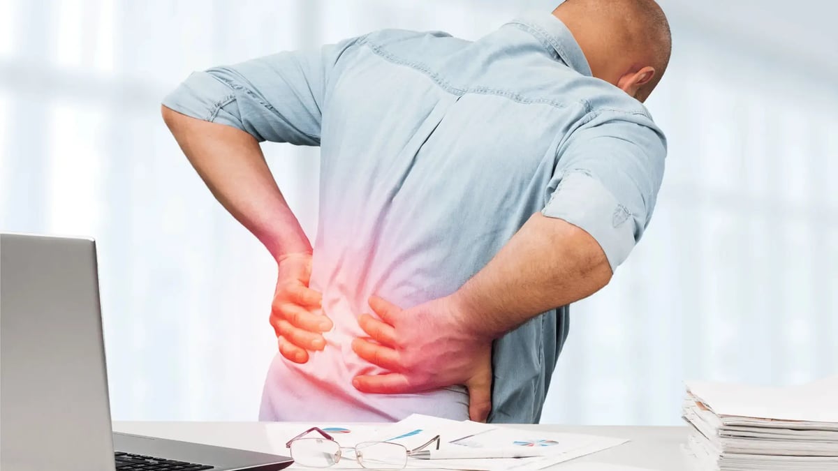 man with lower back pain