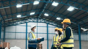 workers having a tool box talk