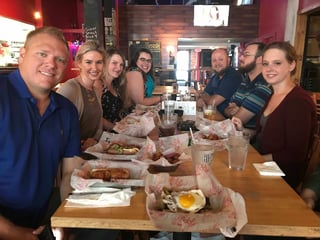 employee engagement surrounded by food.jpg