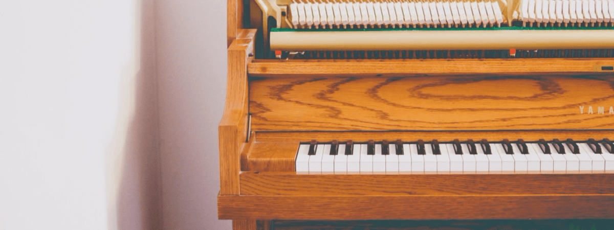 piano in a room