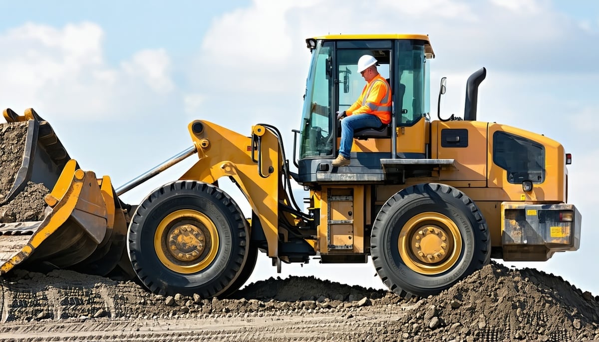 man driving powered industrial truck
