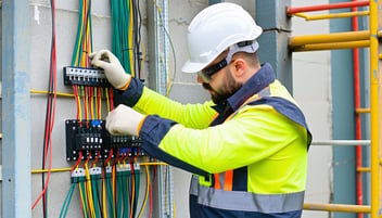 man working on electrical