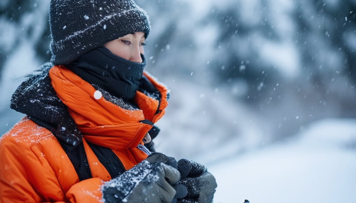 worker in the cold