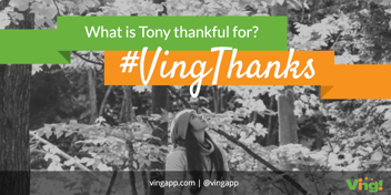 What Our Ving CEO Is Thankful For