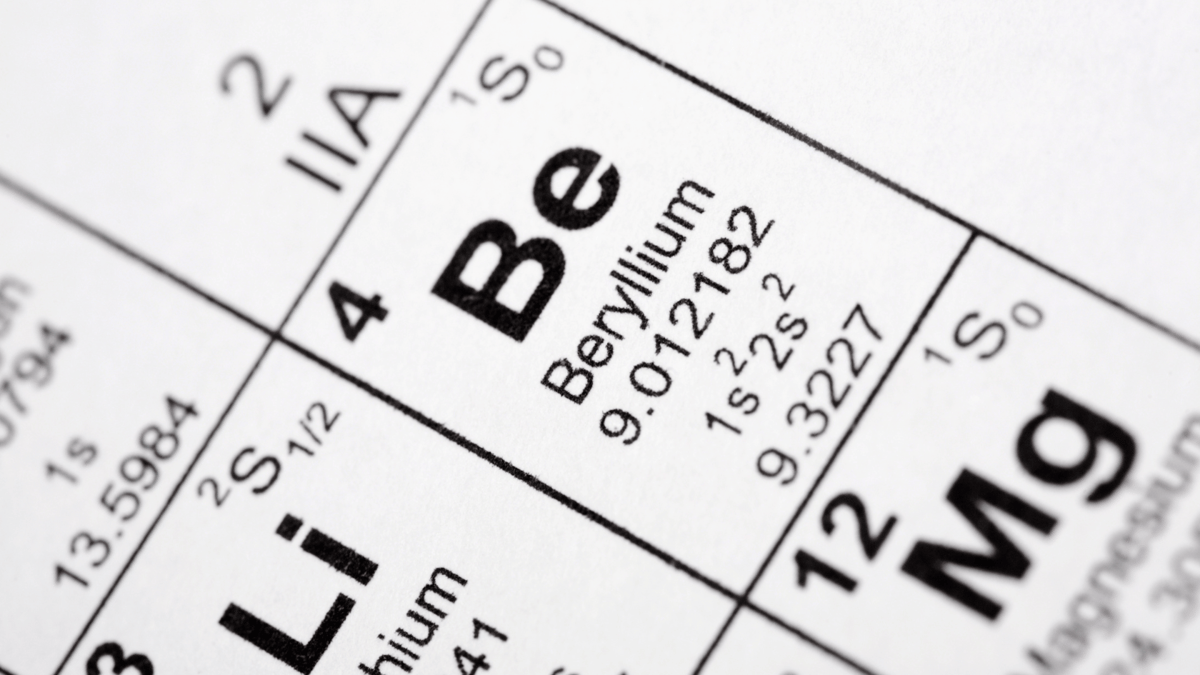 beryllium on the table