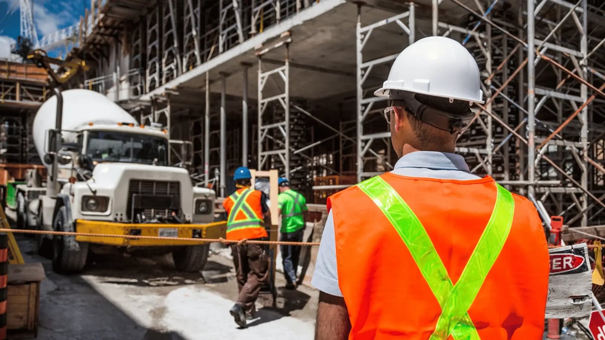 men on the construction site