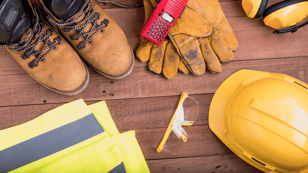 safety ppe on table