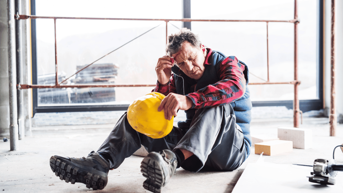 construction worker on the floor