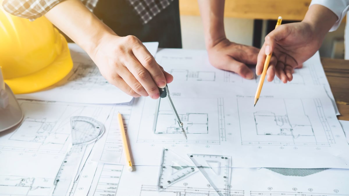 blue print for construction site
