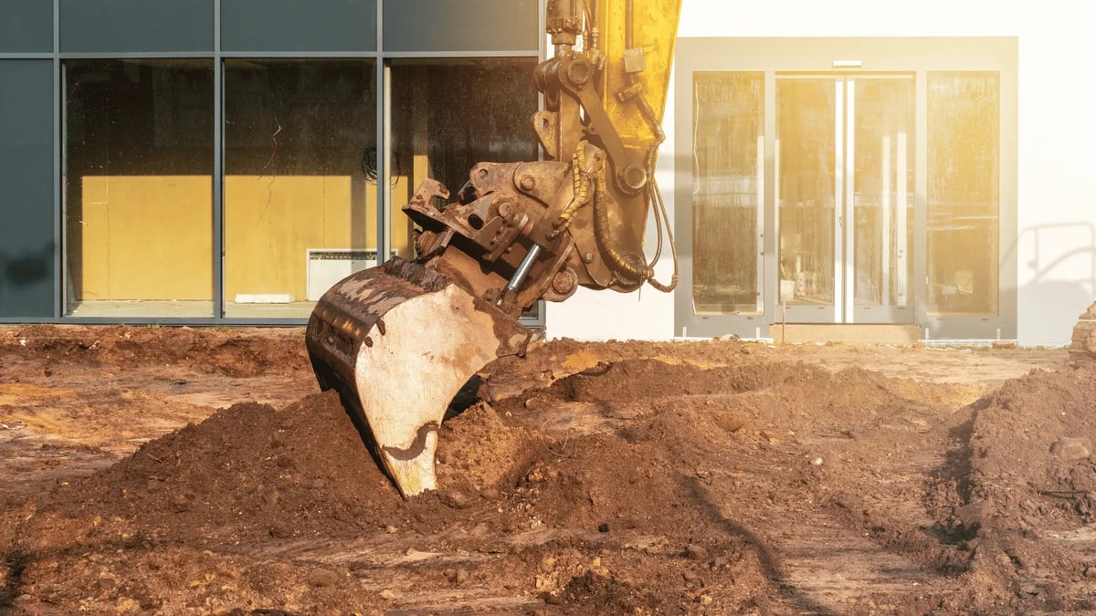 construction site working with soil