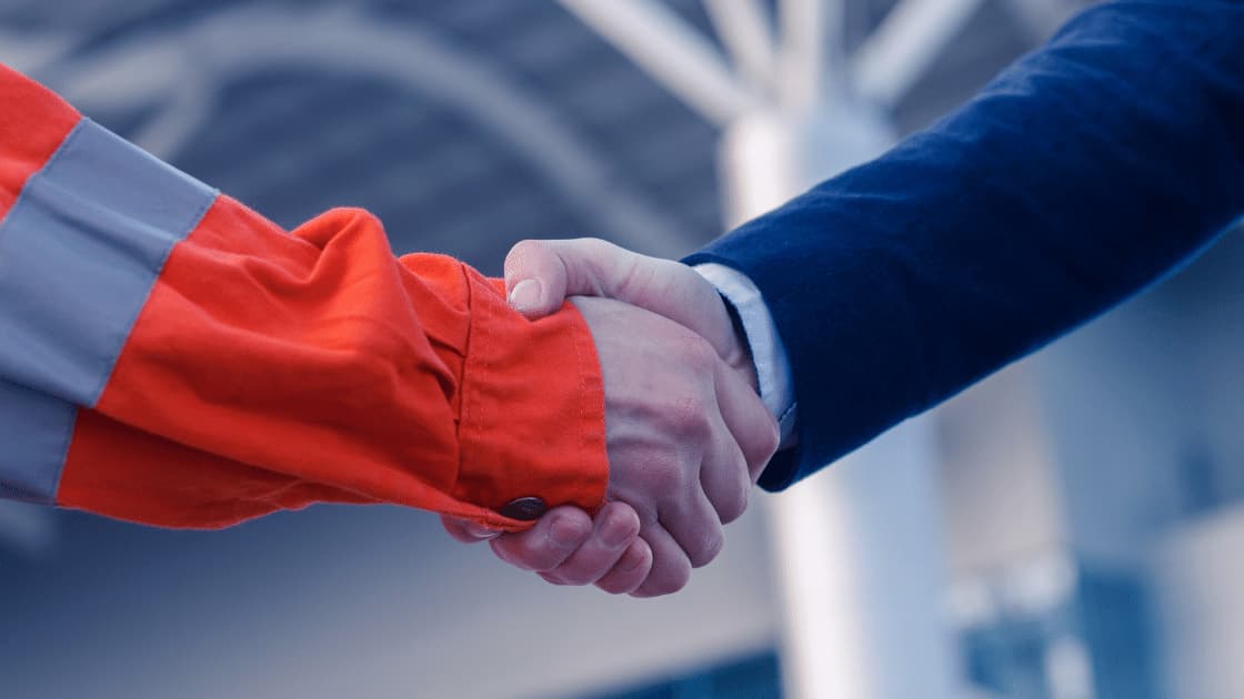 handshake from hiring a subcontractor