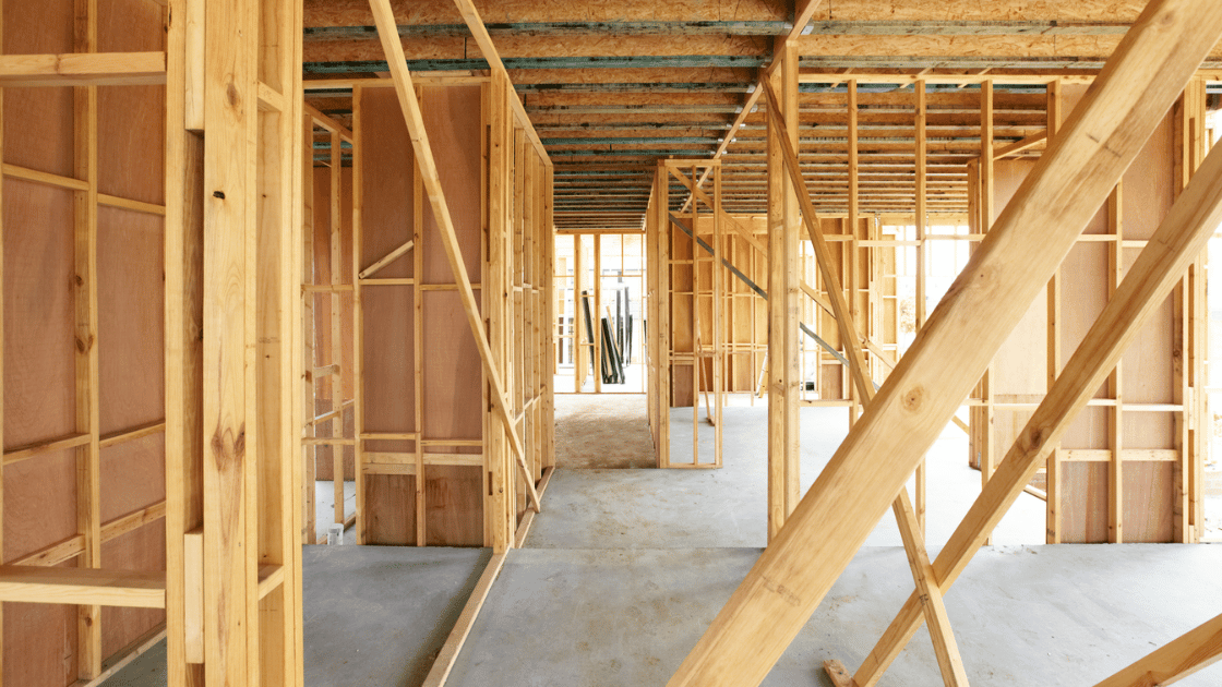 inside a home during a building project