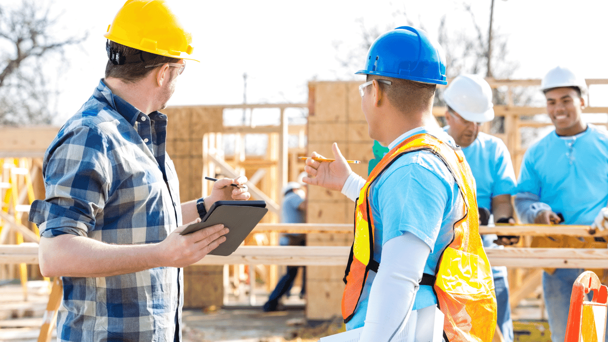 new employee on construction site