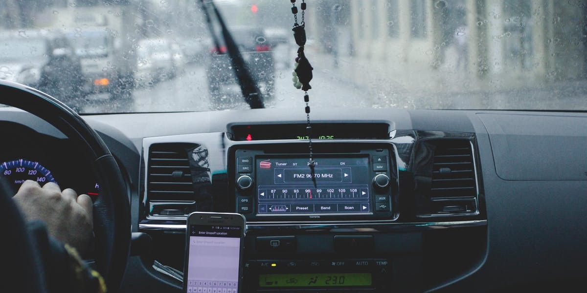 raining distracted driver - driving home safety - august 2018