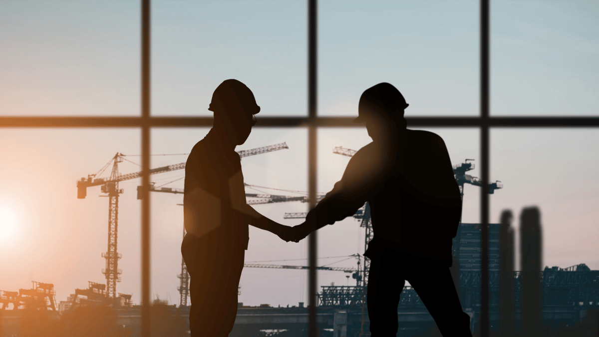two workers on an industrial engineering site