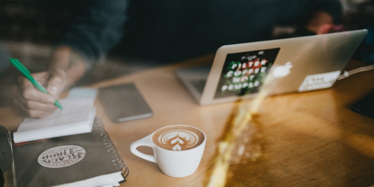 writing effective email communication at a coffee shop - blog image