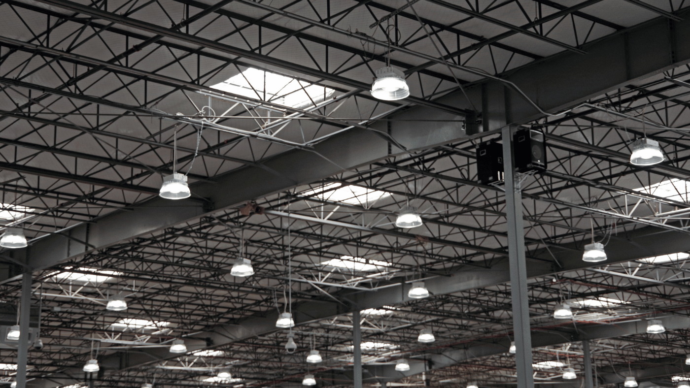 lights in a warehouse