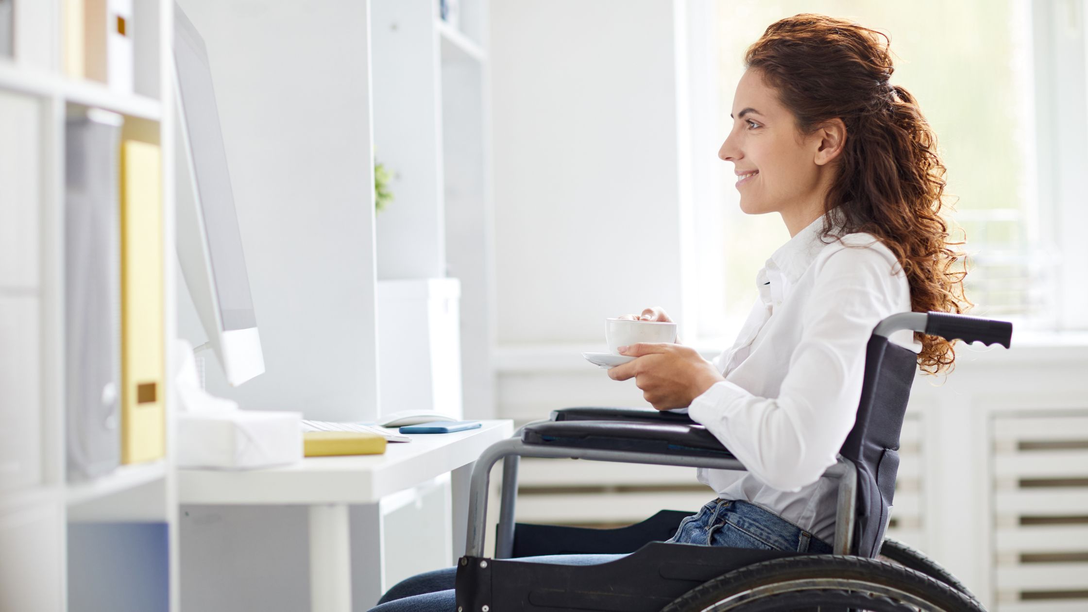 remote worker working with disability